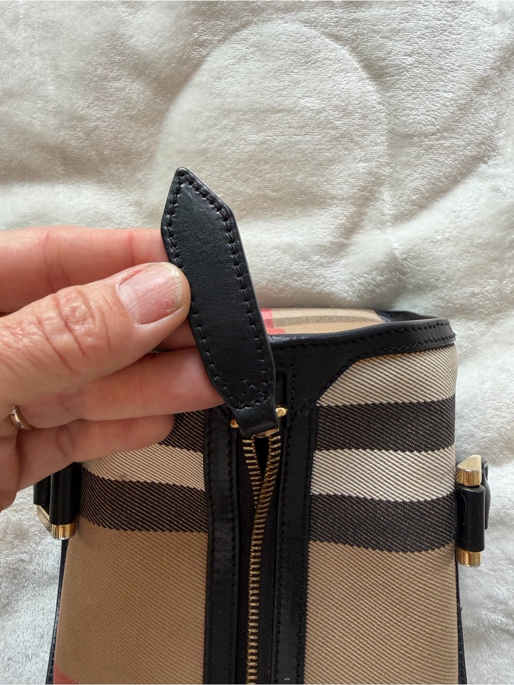 Burberry Boston haymarket canvas satchel bag - Picture 8 of 16